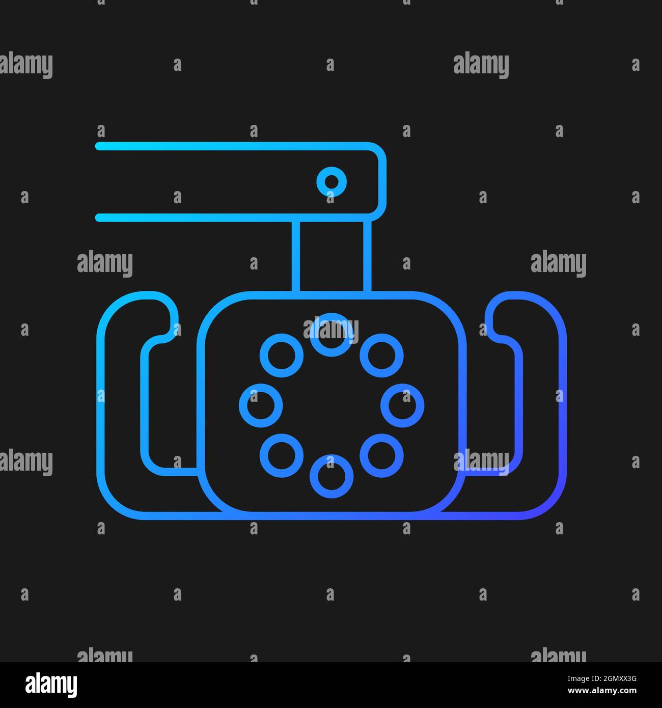 Dental operatory light gradient vector icon for dark theme Stock Vector