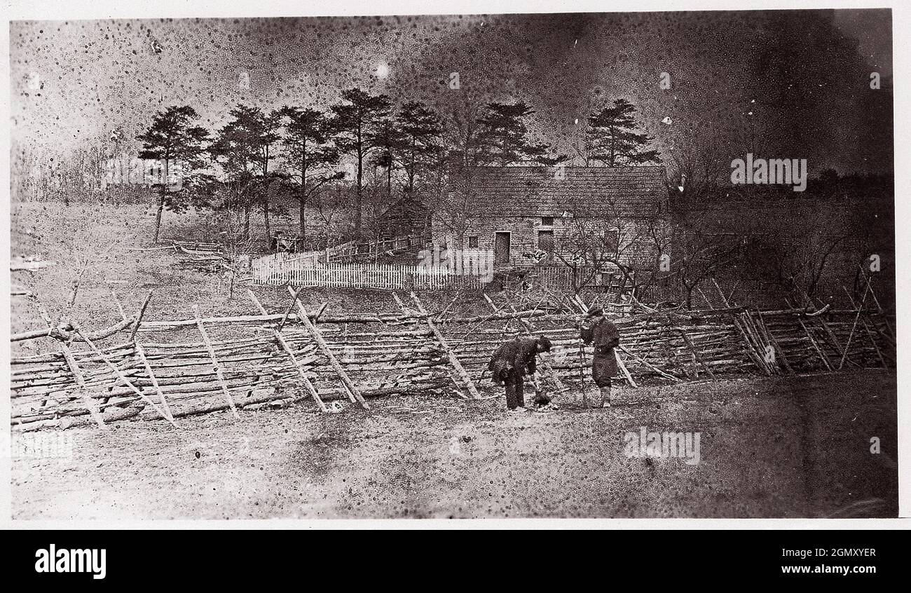 Bull Run. Matthews House. Artist N. Barnard (American, 1819