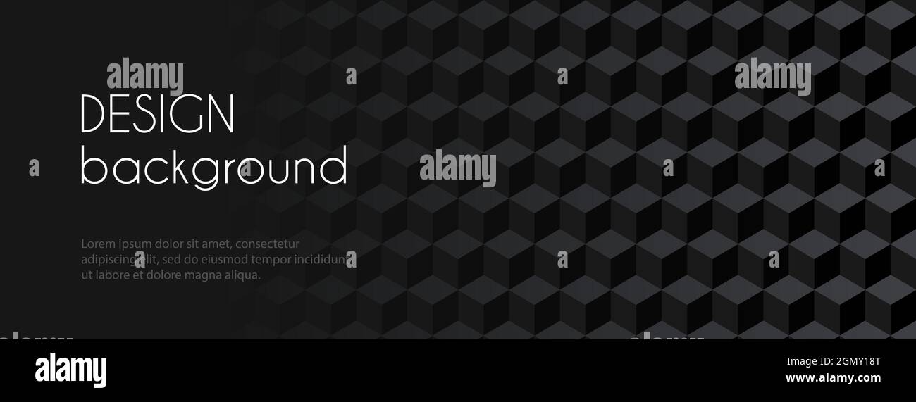 Abstract vector long black banner for facebook cover. Business minimal ...