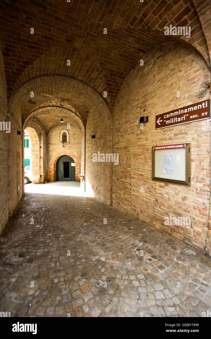 Village, Military pathways, Carassai, Ascoli Piceno, Marche, Italy, Europe Stock Photo