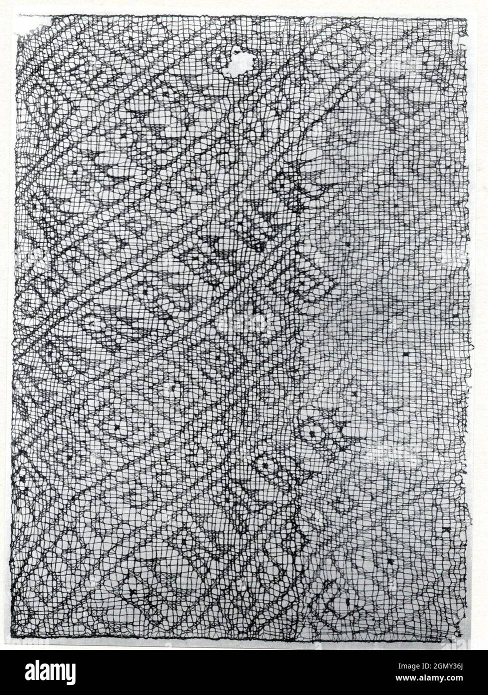 Openwork Headband (?). Date: 12th-15th century; Geography: Peru; Culture: Chancay; Medium: Cotton; Dimensions: H x W: 31 1/2 x 44in. (80 x 111.8cm); Stock Photo
