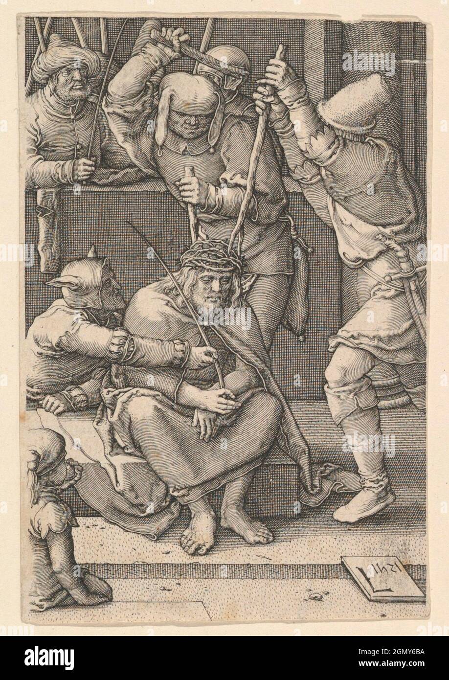 Christ Crowned with Thorns (copy). Artist: Jan Muller (Netherlandish, Amsterdam 1571-1628 Amsterdam); Artist: After Lucas van Leyden (Netherlandish, Stock Photo