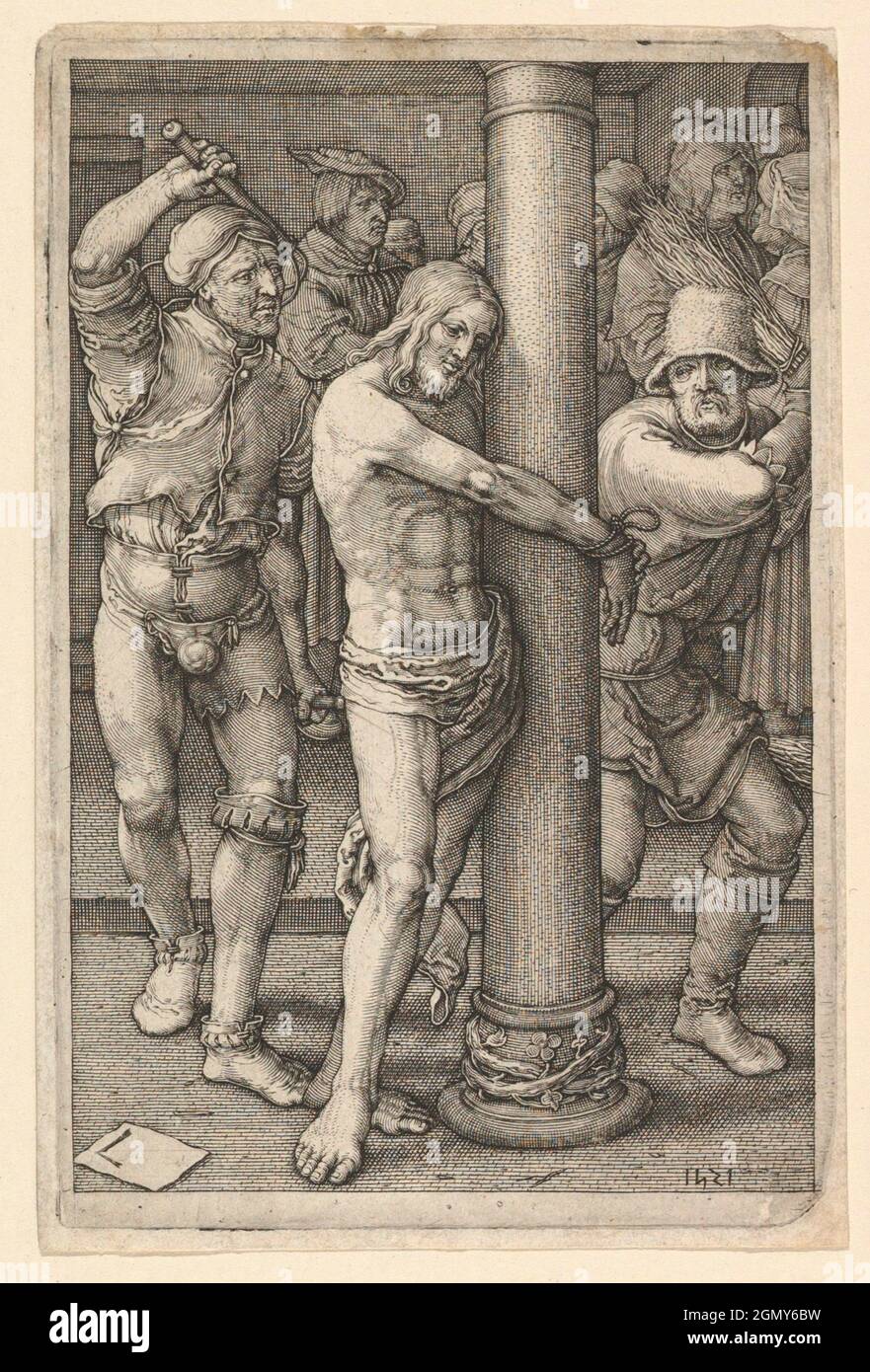 The Flaggelation (copy). Artist: Jan Muller (Netherlandish, Amsterdam 1571-1628 Amsterdam); Artist: After Lucas van Leyden (Netherlandish, Leiden ca. Stock Photo