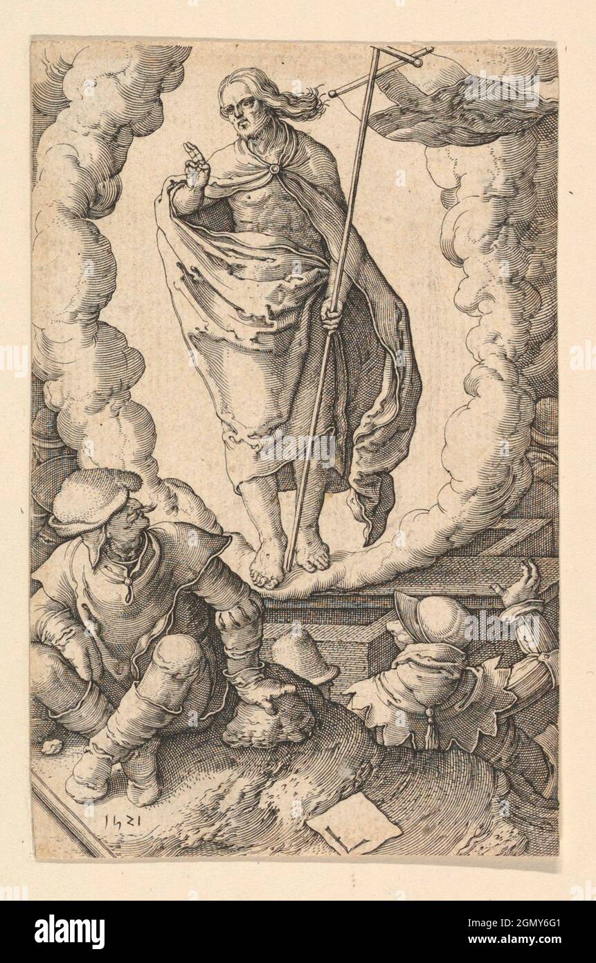 The Resurrection (copy). Artist: Jan Muller (Netherlandish, Amsterdam 1571-1628 Amsterdam); Artist: After Lucas van Leyden (Netherlandish, Leiden ca. Stock Photo