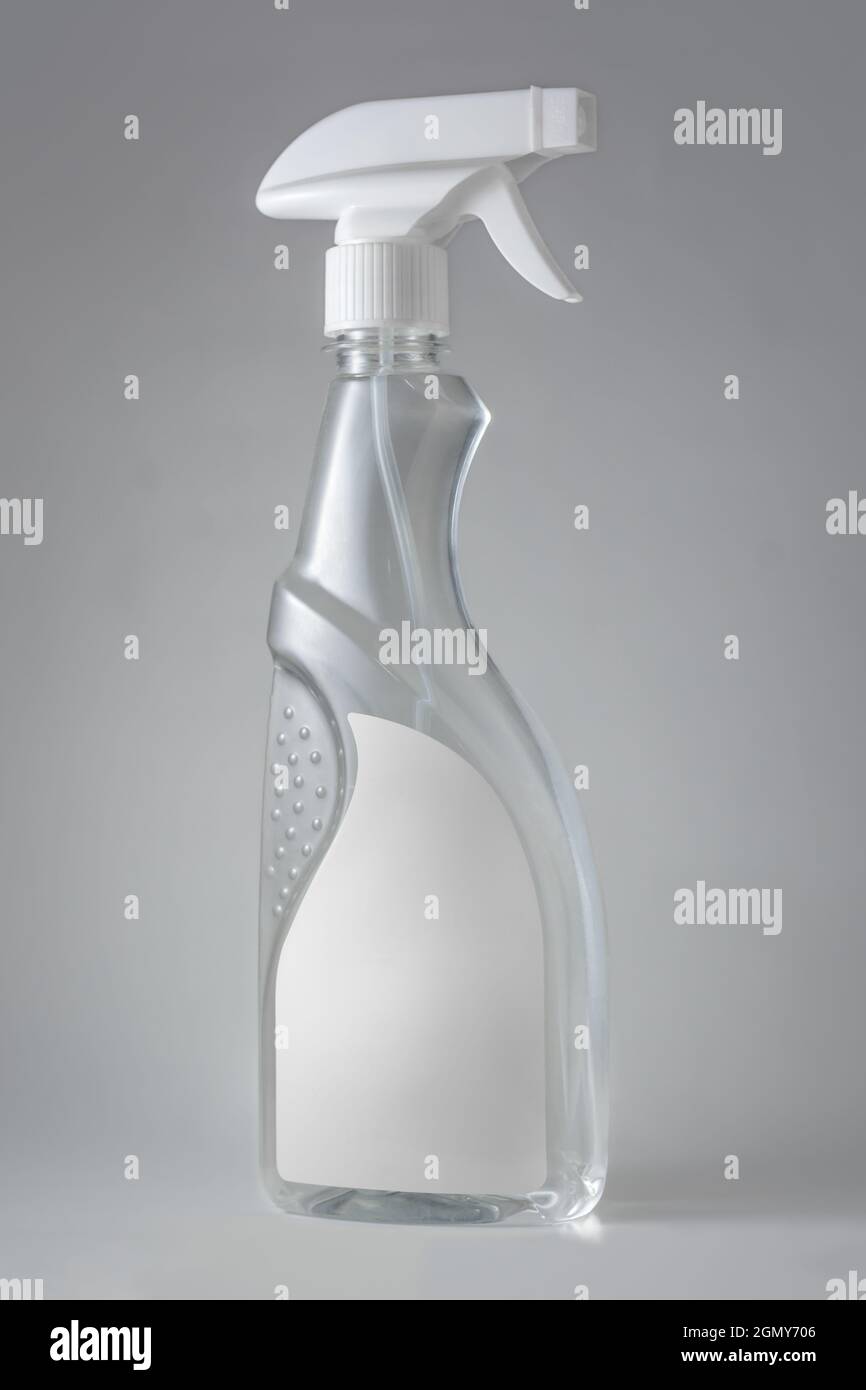 spray bottle mockup template, liquid sanitizer or air freshener plastic