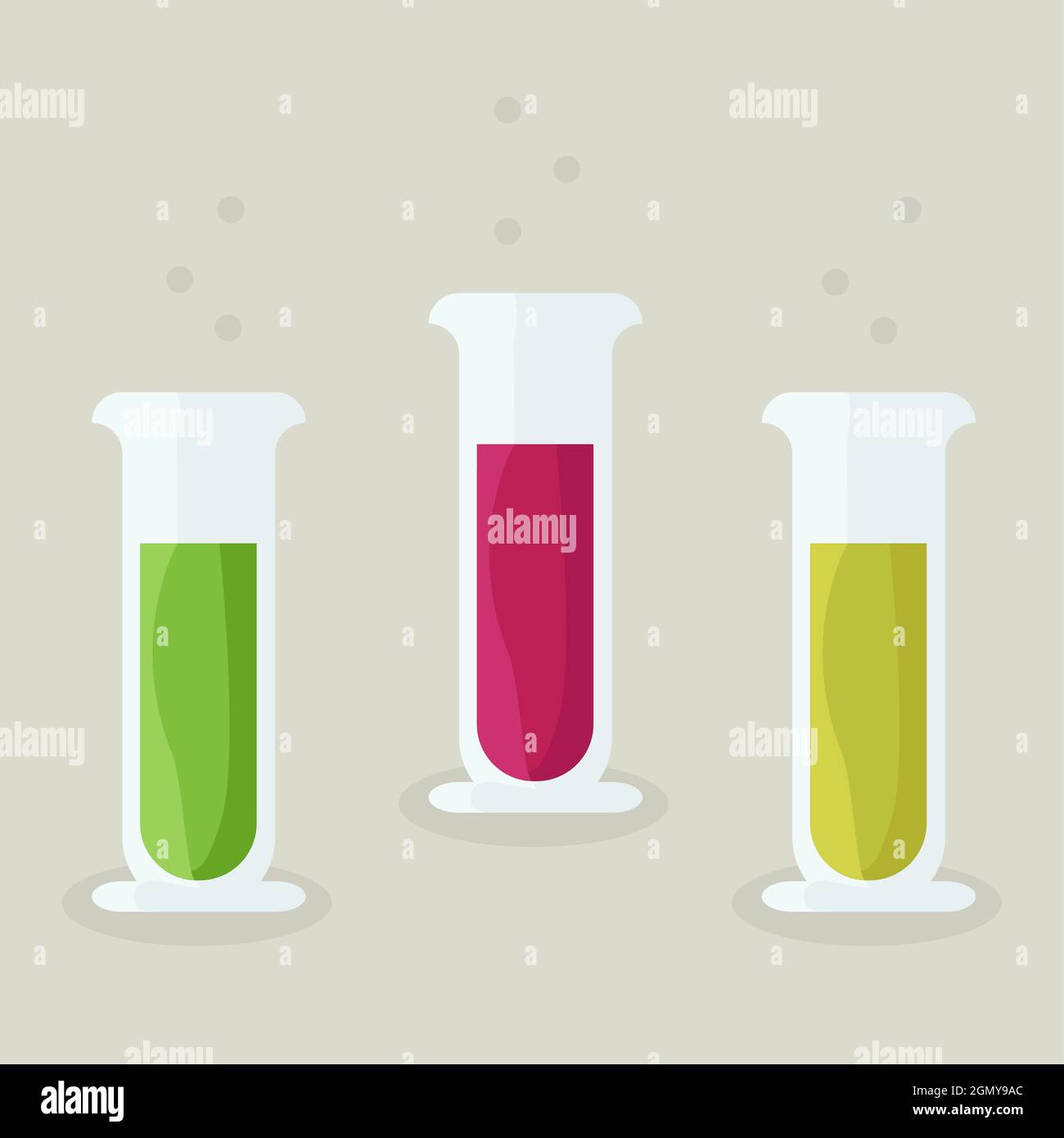 Beakers with various liquids - vector illustration Stock Vector Image ...