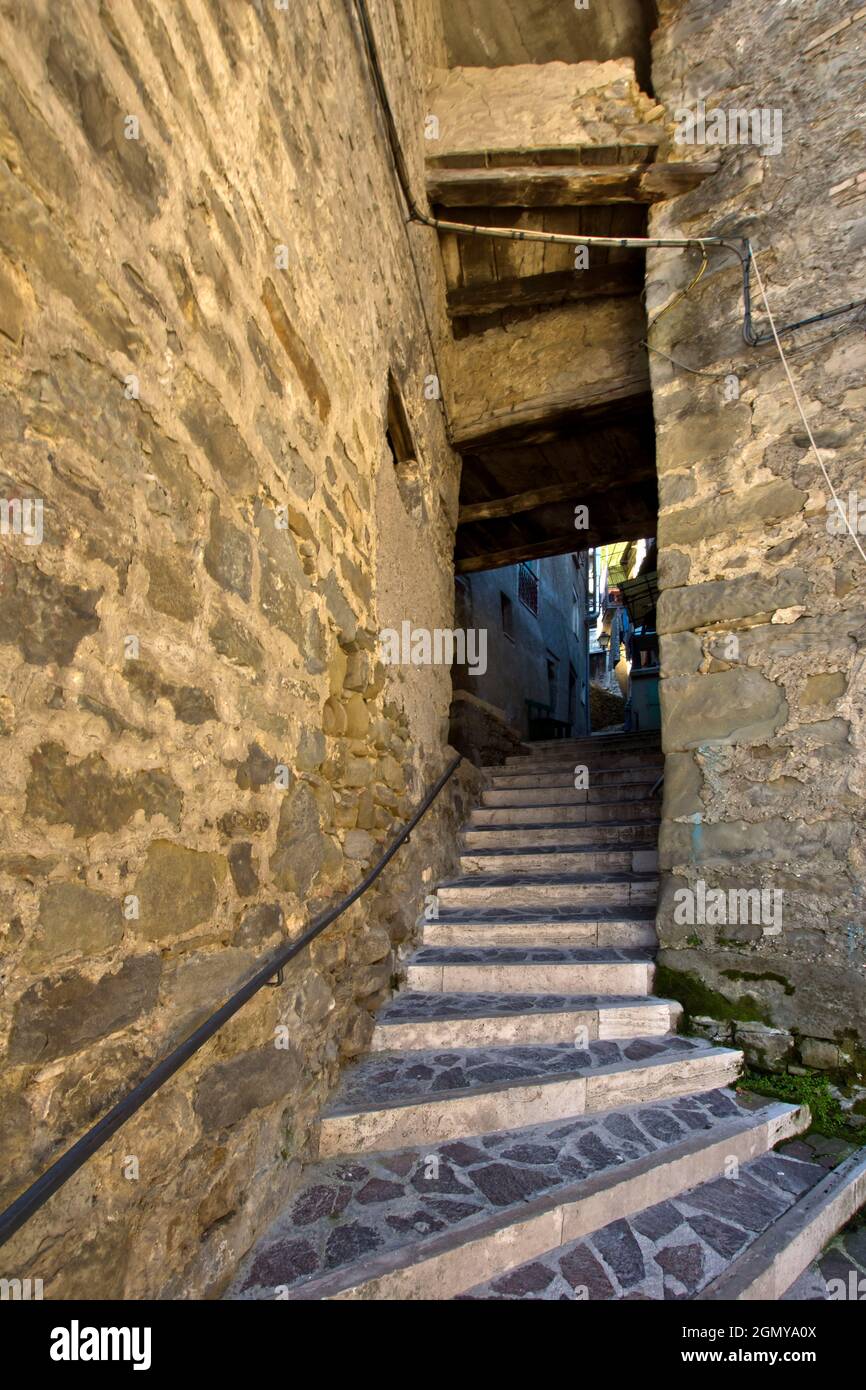 Alley, Quintodecimo, Acquasanta Terme, Ascoli Piceno, Marche, Italy, Europe Stock Photo