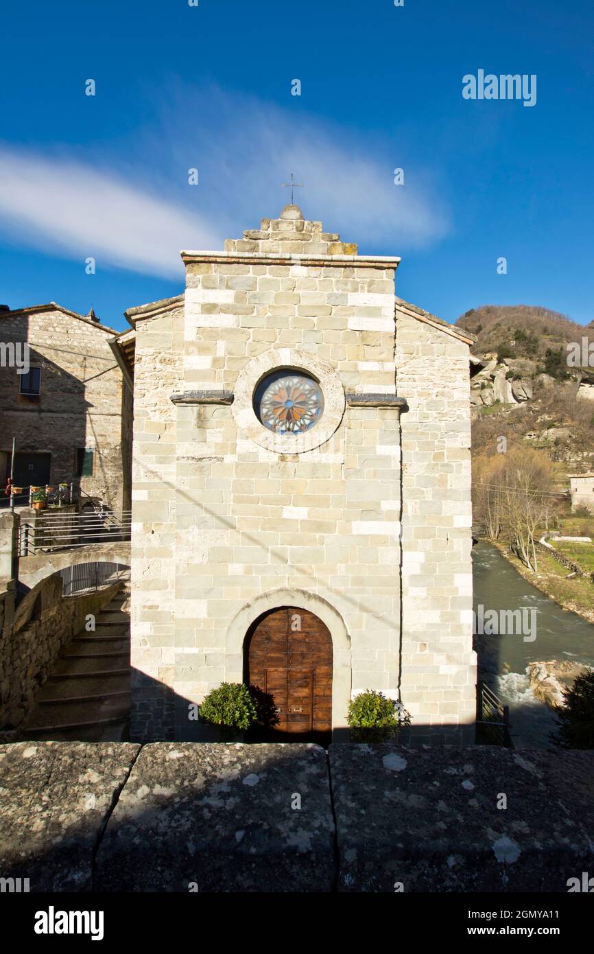 Church of Santa Maria delle Piane, Quintodecimo, Acquasanta Terme, Ascoli Piceno, Marche, Italy, Europe Stock Photo