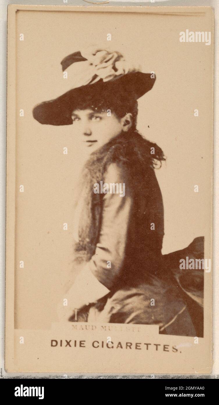 Maud Mullett, from the Actors and Actresses series (N45, Type 7) for Dixie Cigarettes. Publisher: Issued by Allen & Ginter (American, Richmond, Stock Photo
