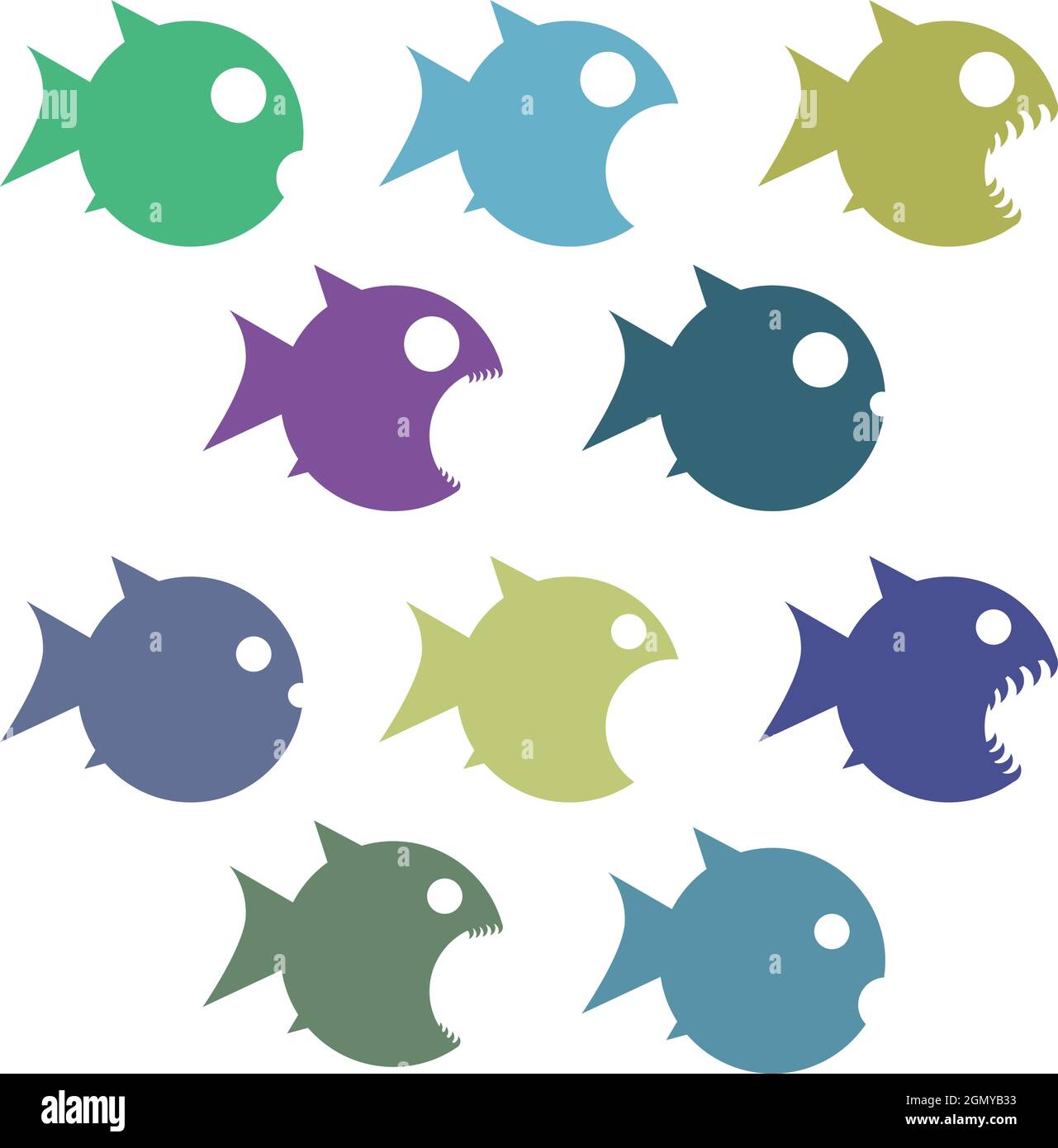 Multiple Fish Vector Set of various fish - vector illustration Stock Vector Image & Art - Alamy