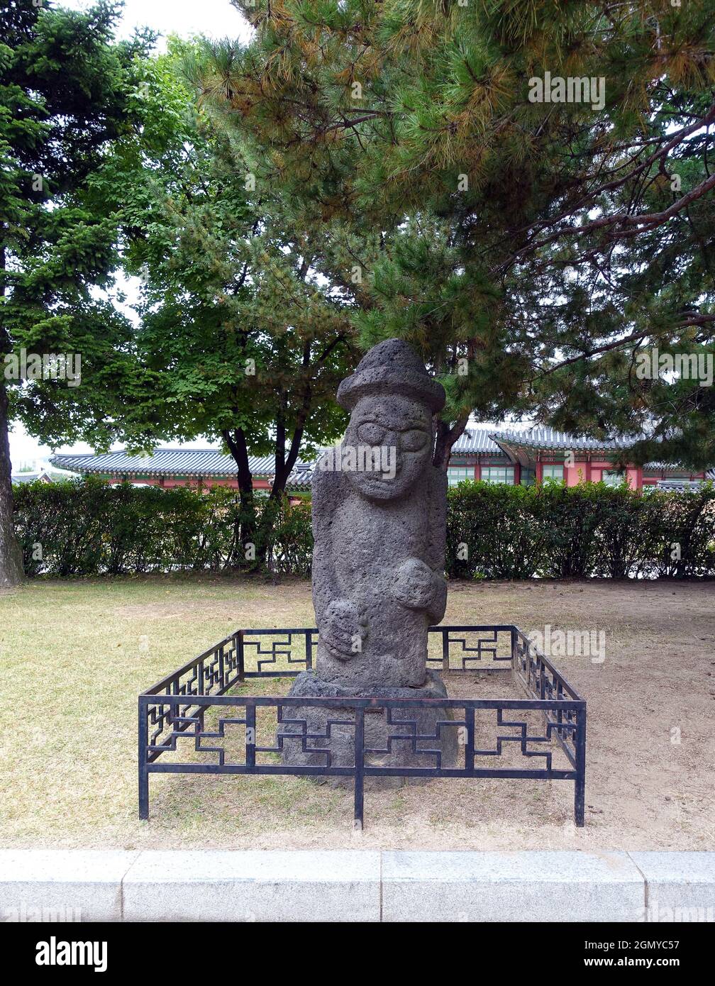 Stone symbolic figure at The National Folk Museum and Gyeongbokgung ...