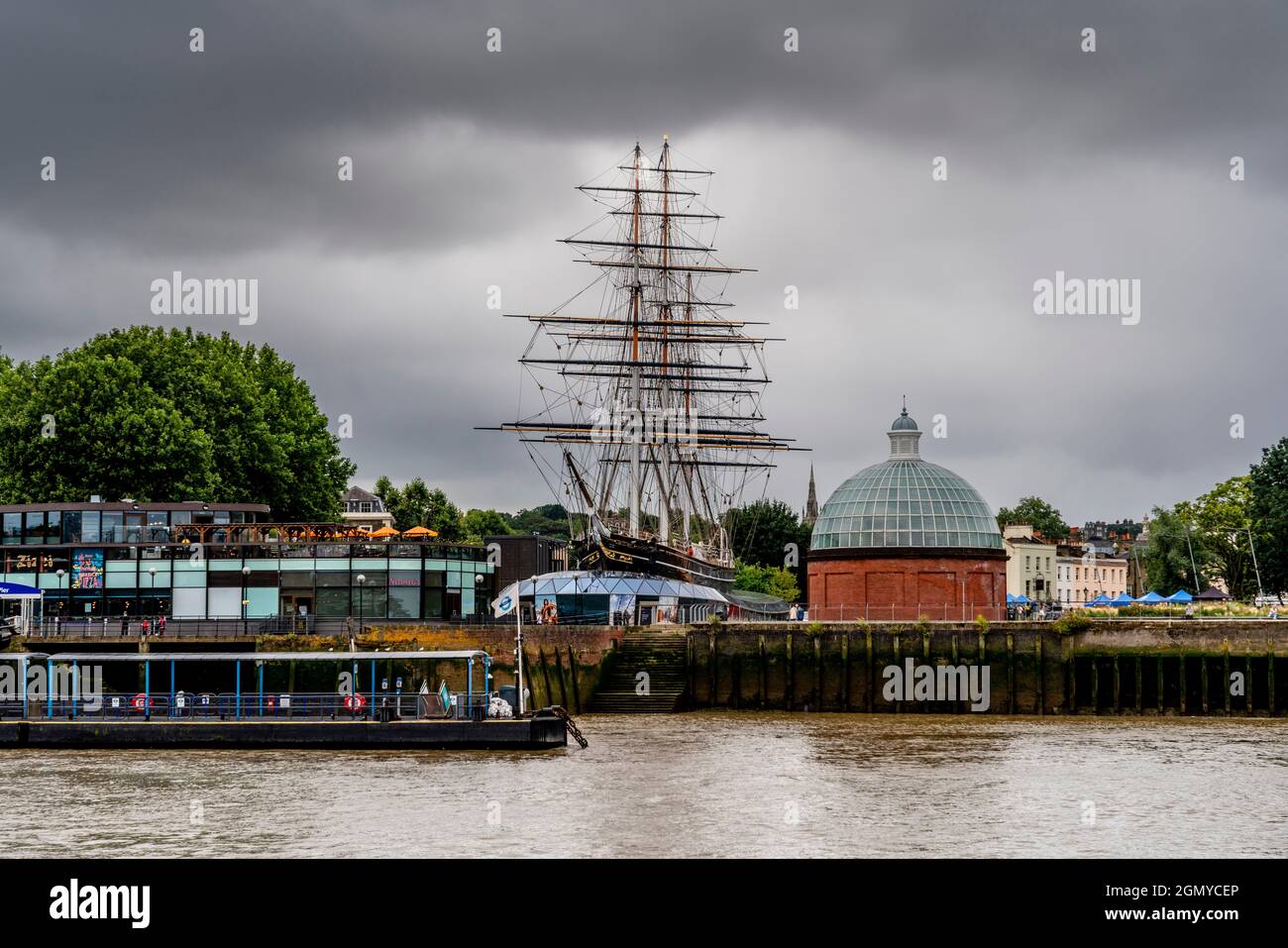 The Cutty Sark Clipper Ship Taken From The River Thames, Greenwich, London, UK. Stock Photo