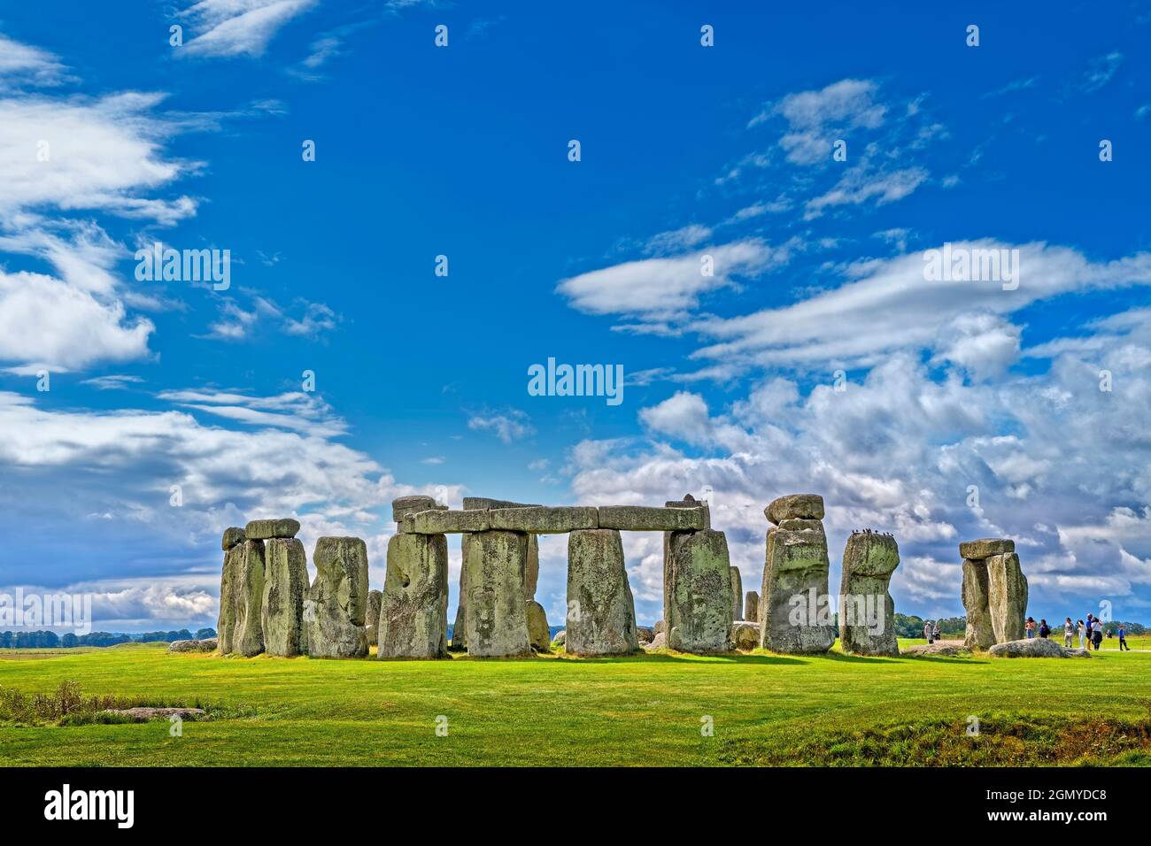 Stonehenge Stone Circle on Salisbury Plain in Wiltshire, England. Stock Photo