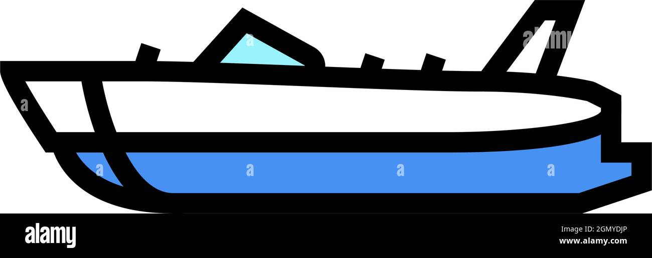 deck boat color icon vector illustration Stock Vector Image & Art - Alamy