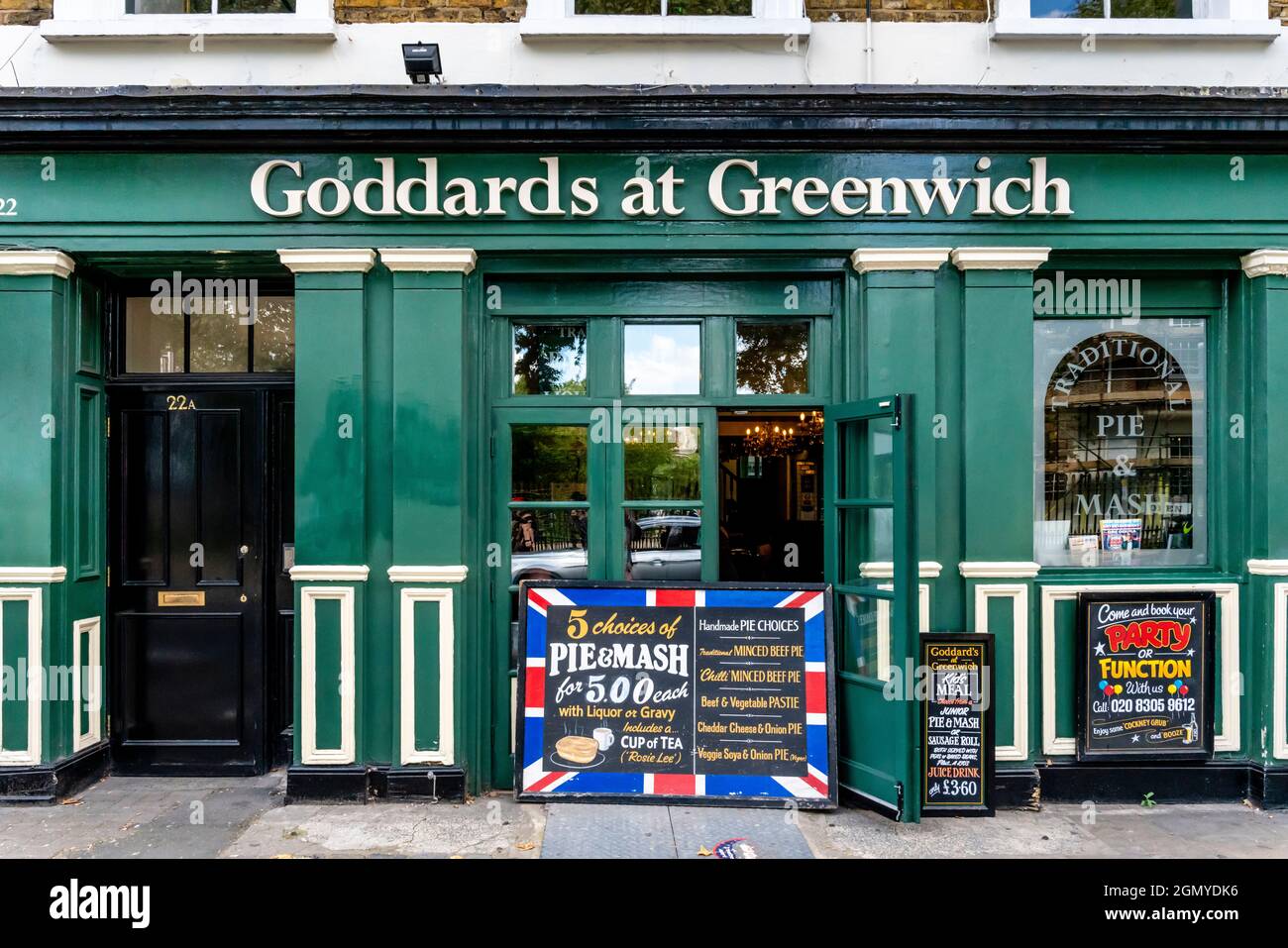 Goddards Pie and Mash Restaurant, Greenwich, London, UK. Stock Photo