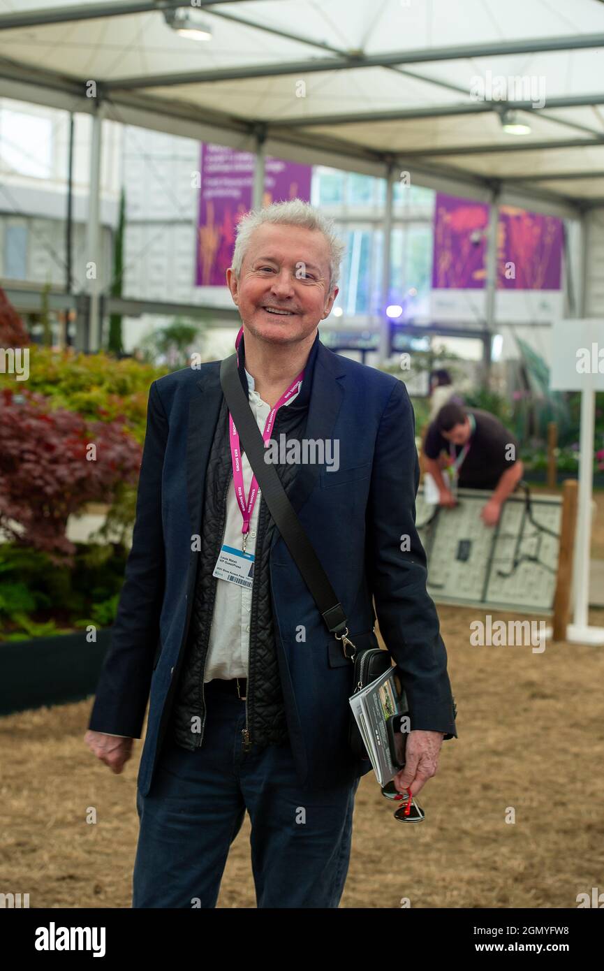 Chelsea, London, UK. 20th September, 2021. X Factor judge Louis Walsh enjoying the show. It was busy day at the Press Day for the first Autumnal RHS Chelsea Flower Show. The show was cancelled last year following the Covid-19 Pandemic Credit: Maureen McLean/Alamy Stock Photo