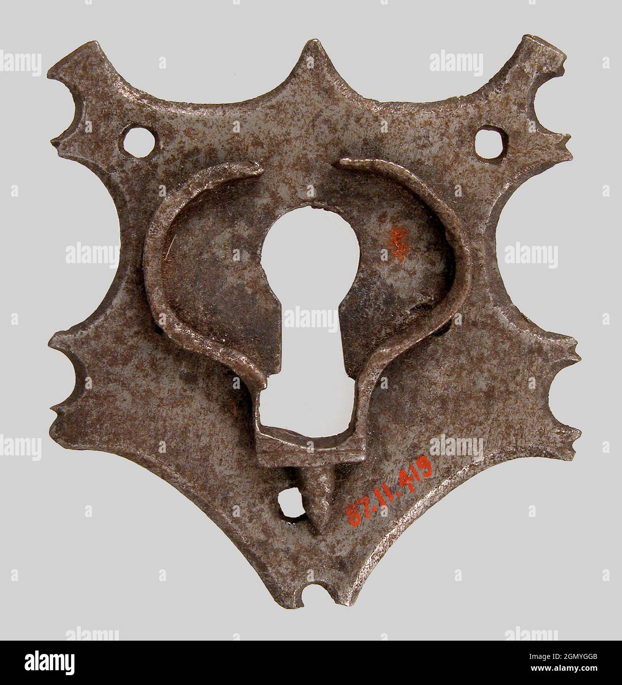 Escutcheon plate. Date 15th16th century; Culture German; Medium