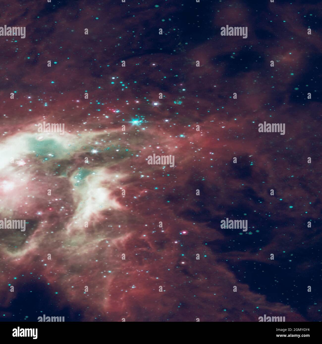 Abstract Multicolored Smooth Bright Nebula Galaxy Artwork Background Stock Photo
