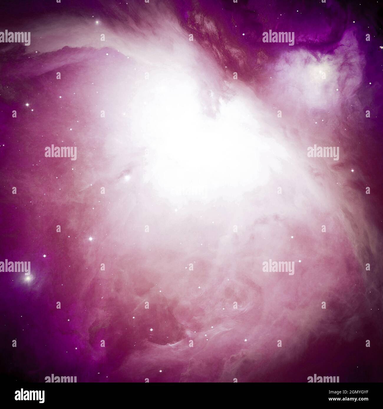 Abstract Multicolored Smooth Bright Nebula Galaxy Artwork Background Stock Photo