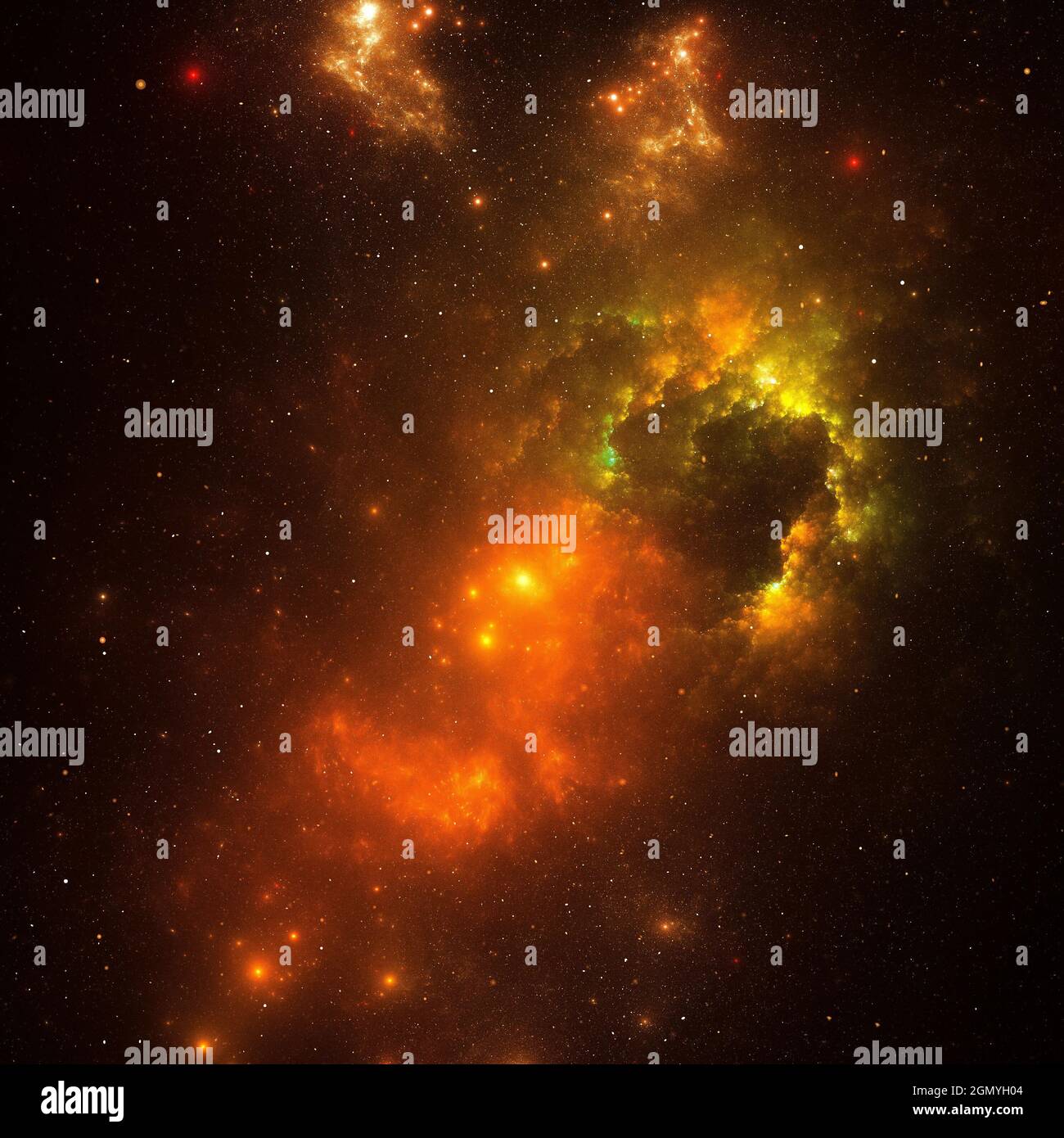 Abstract Multicolored Smooth Bright Nebula Galaxy Artwork Background Stock Photo