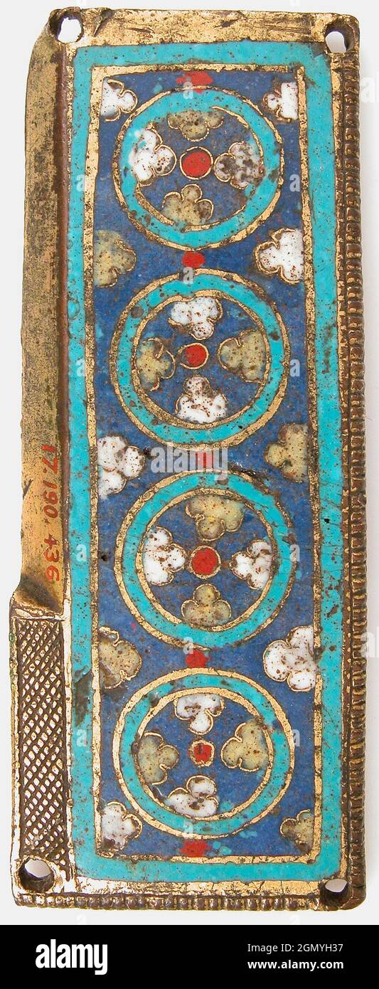 Plaque from a Reliquary Shrine. Date: ca. 1175-1200; Geography: Made in Rhine Valley or Meuse Valley, Germany or the Netherlands; Culture: German or Stock Photo