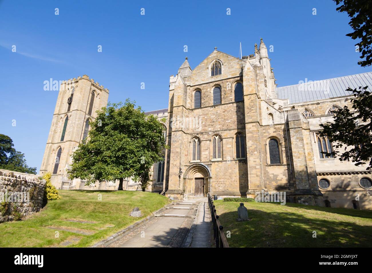 The Cathedral Church of St Peter and St Wilrid, Ripon City, West Riding of north Yorkshire, England. Stock Photo