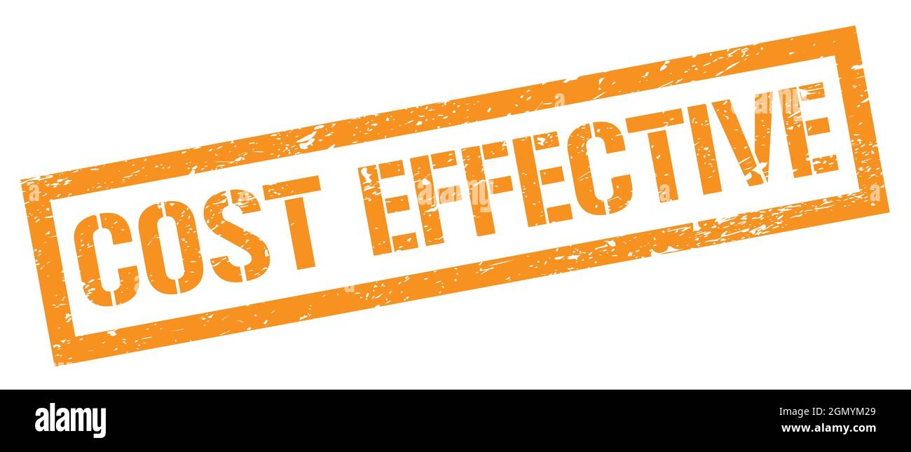 COST EFFECTIVE orange grungy rectangle stamp sign Stock Photo Alamy