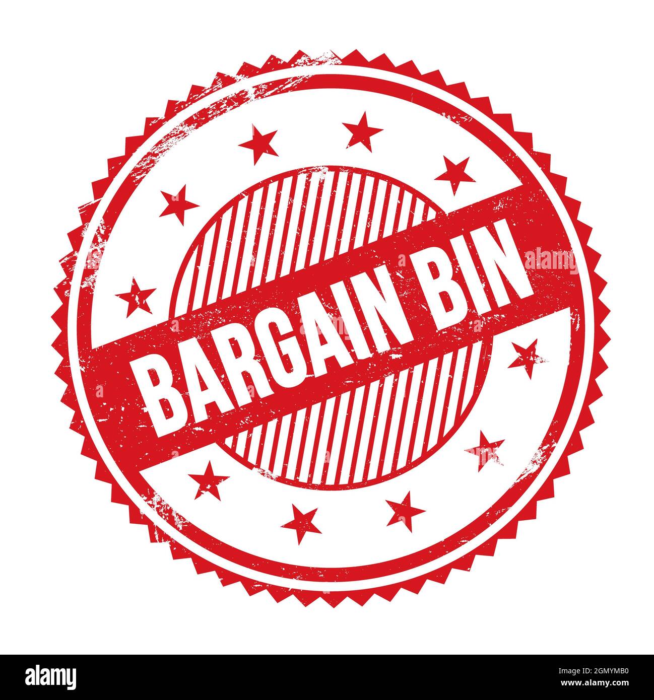 BARGAIN BIN words written on red round stamp sign Stock Photo