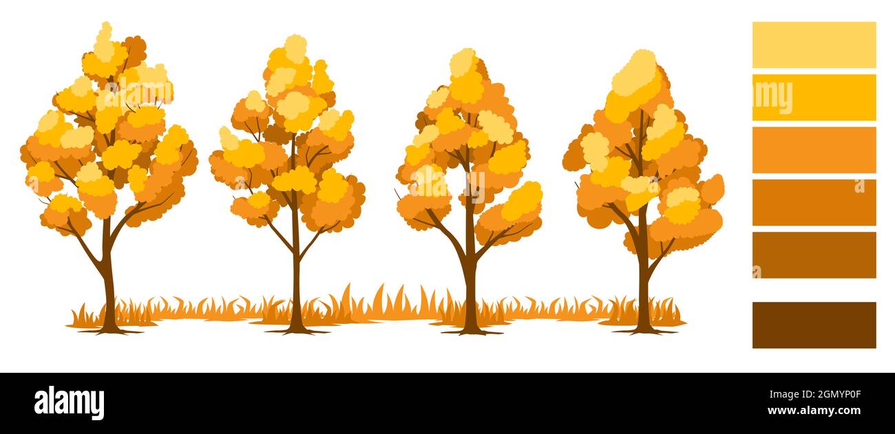 Autumn. Trees set Stock Vector Image & Art - Alamy