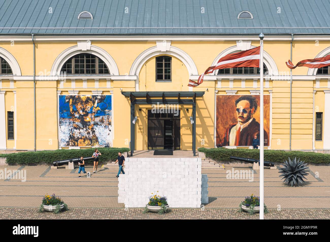 Daugavpils, Latvia - August 14 2021: Mark Rothko Art Center, multi-functional institution of culture, arts and education, located inside the arsenal Stock Photo