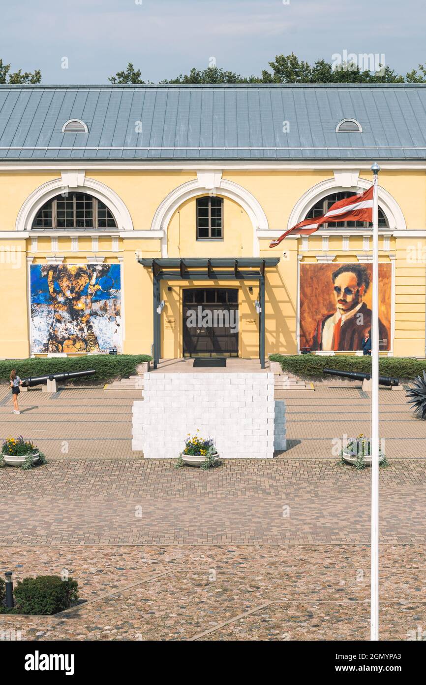 Daugavpils, Latvia - August 14 2021: Mark Rothko Art Center, multi-functional institution of culture, arts and education, located inside the arsenal Stock Photo