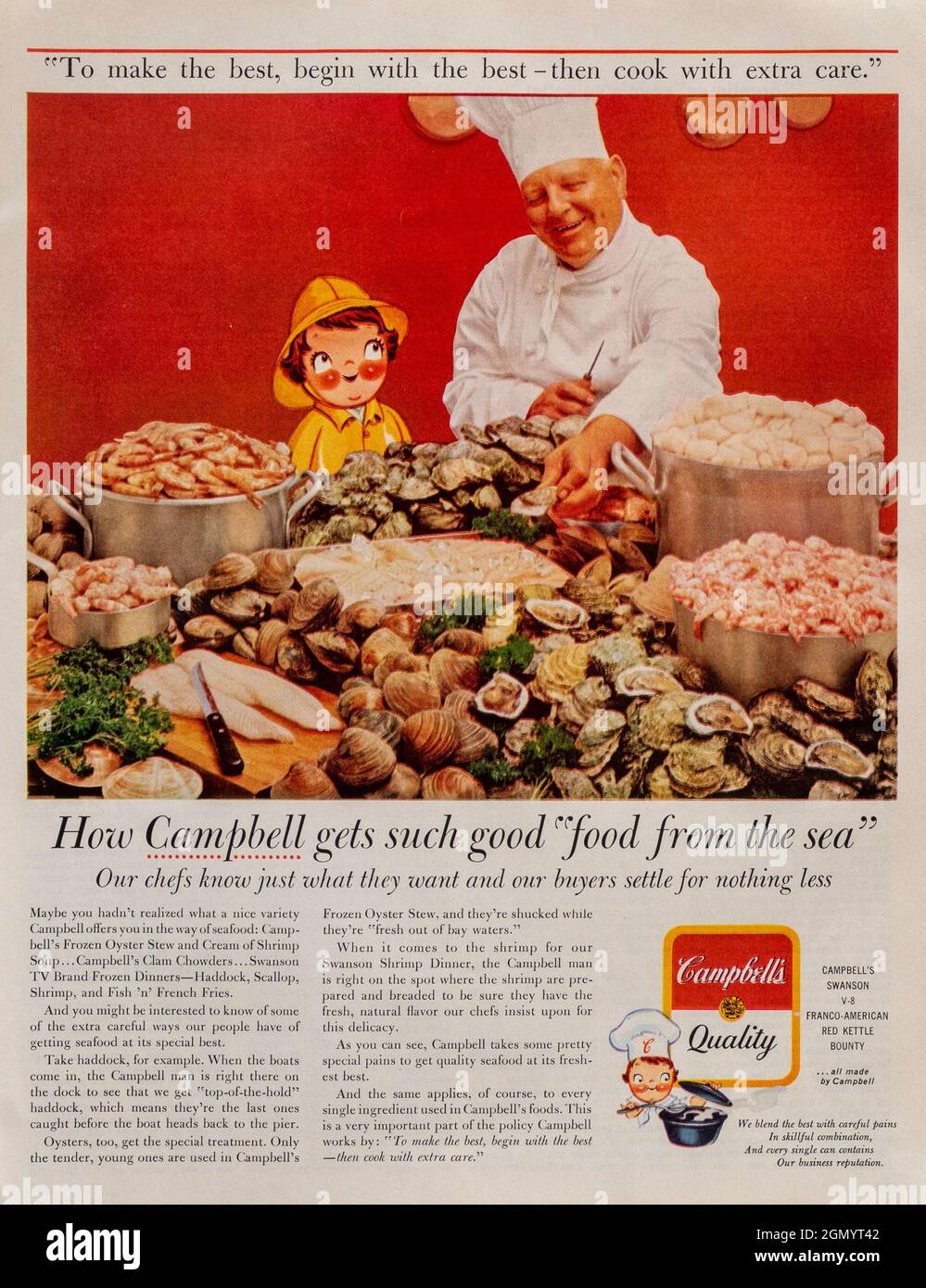 Campbell's Cream of Shrimp Soup, 1960 : r/vintageads