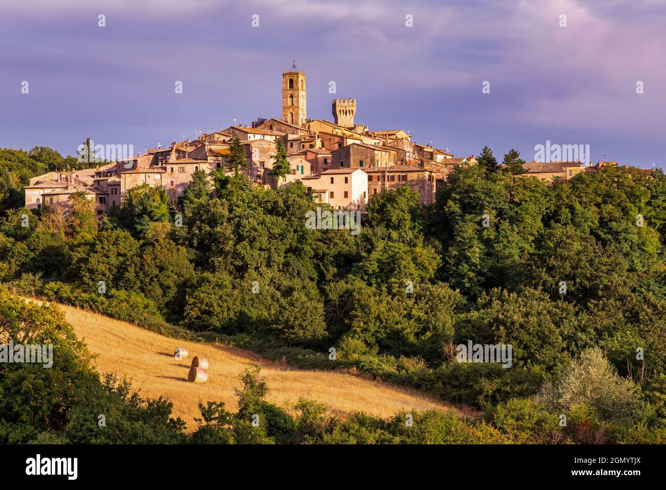 The small village San Casciano dei Bagni, Tuscany, Italy Stock Photo