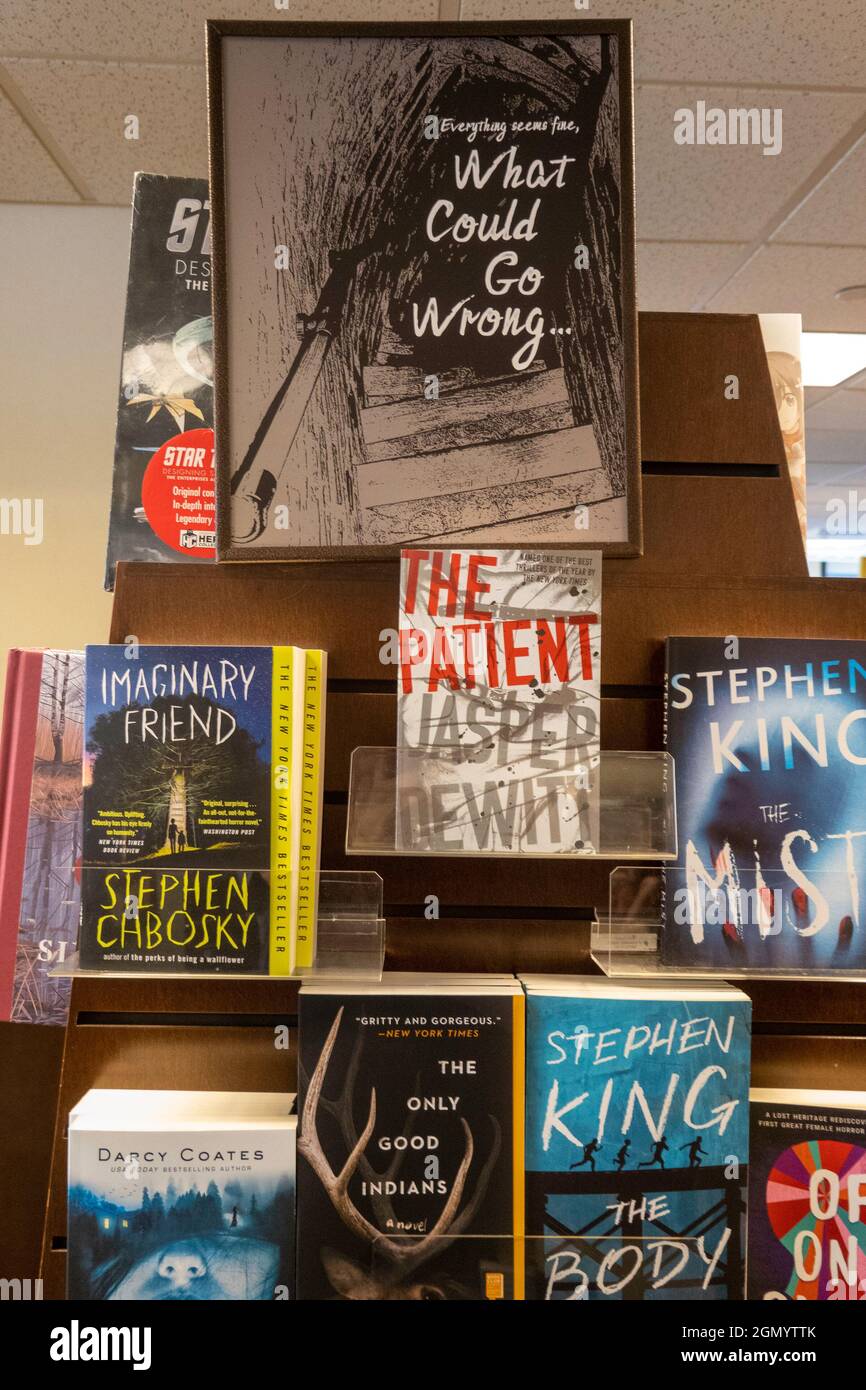 Barnes & Noble Booksellers on Fifth Avenue in New York City has a large selection of books, USA Stock Photo