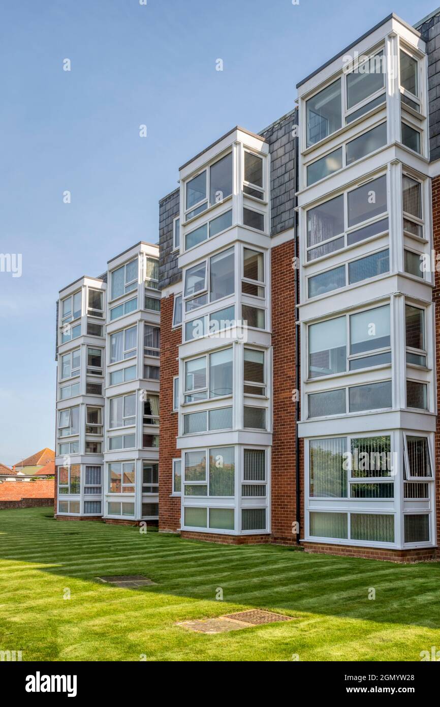 1960 1970 flats, Hunstanton Stock Photo Alamy