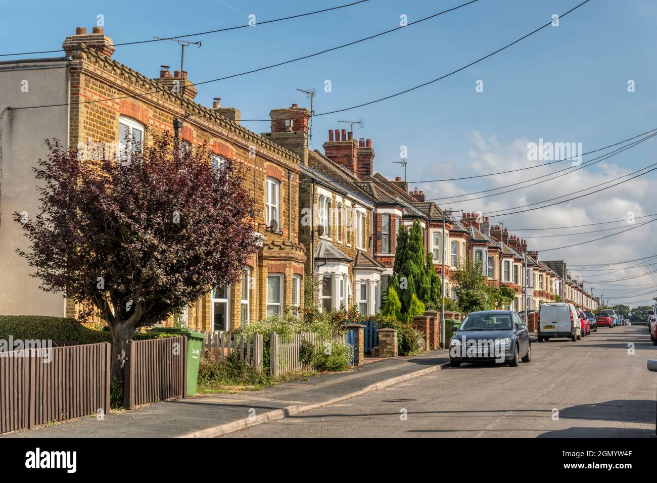 Terraced Edwardian houses in Hunstanton, Norfolk Stock Photo