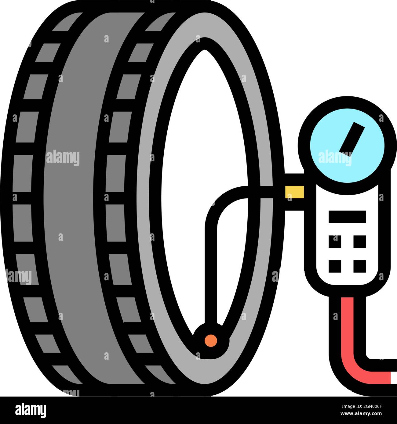 wheel inflation color icon vector illustration Stock Vector Image & Art ...