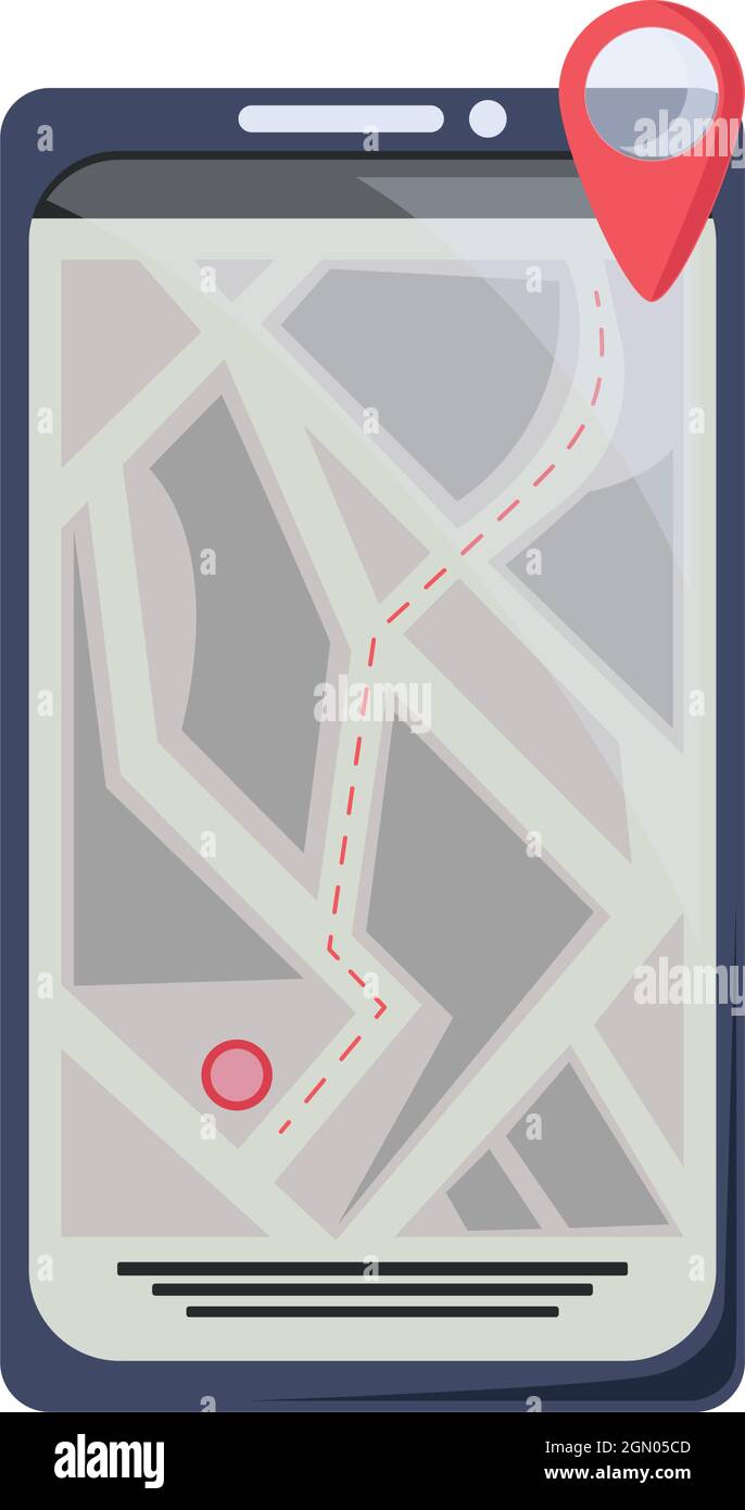 smartphone navigation map Stock Vector Image & Art - Alamy