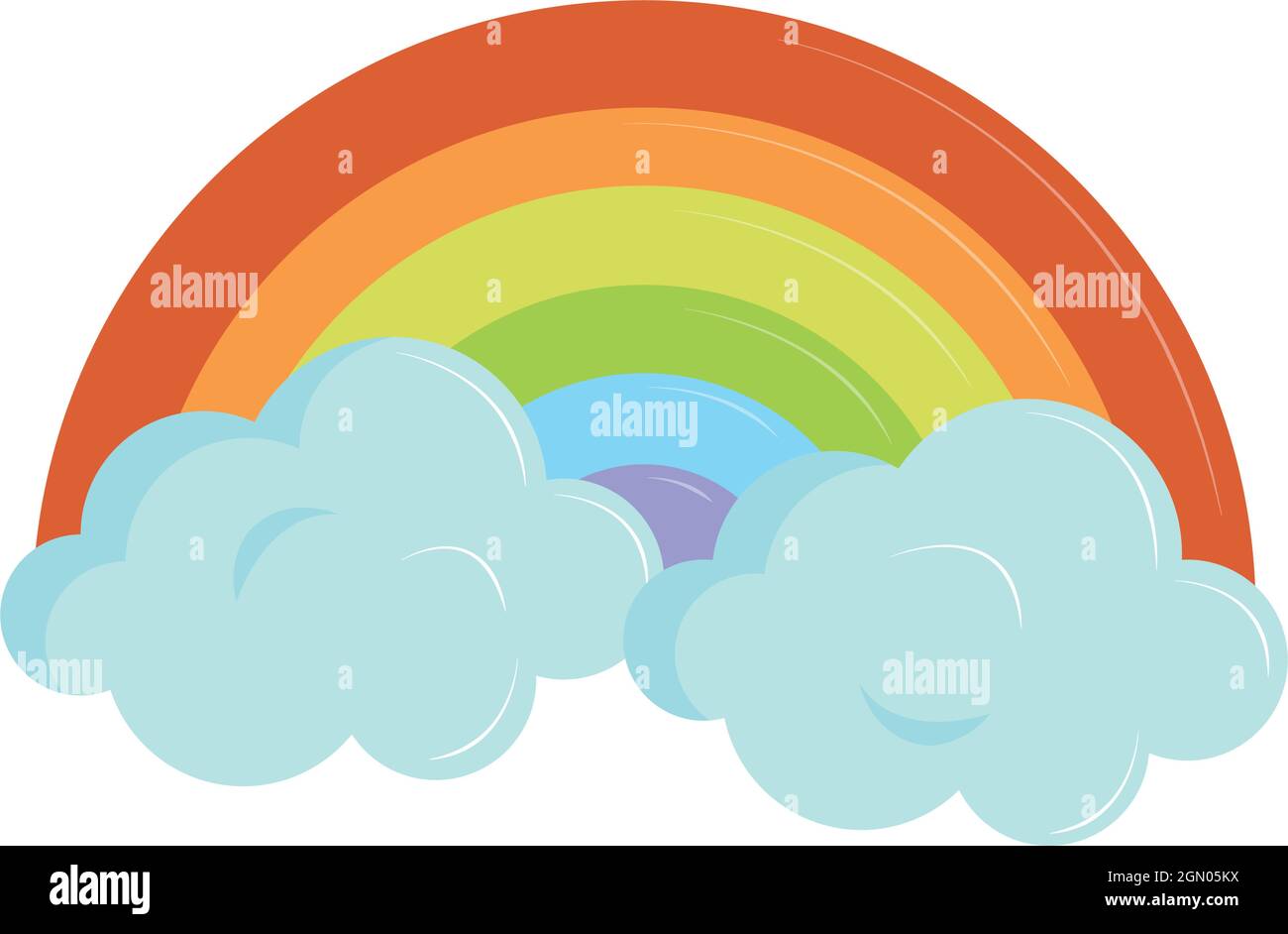 rainbow sky clouds Stock Vector Image & Art - Alamy