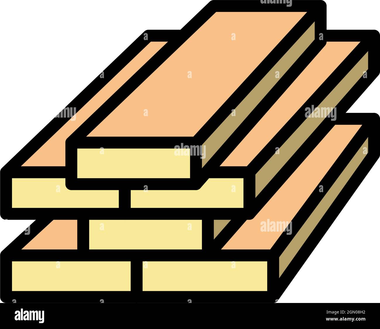 lumber timber color icon vector illustration Stock Vector Image & Art ...
