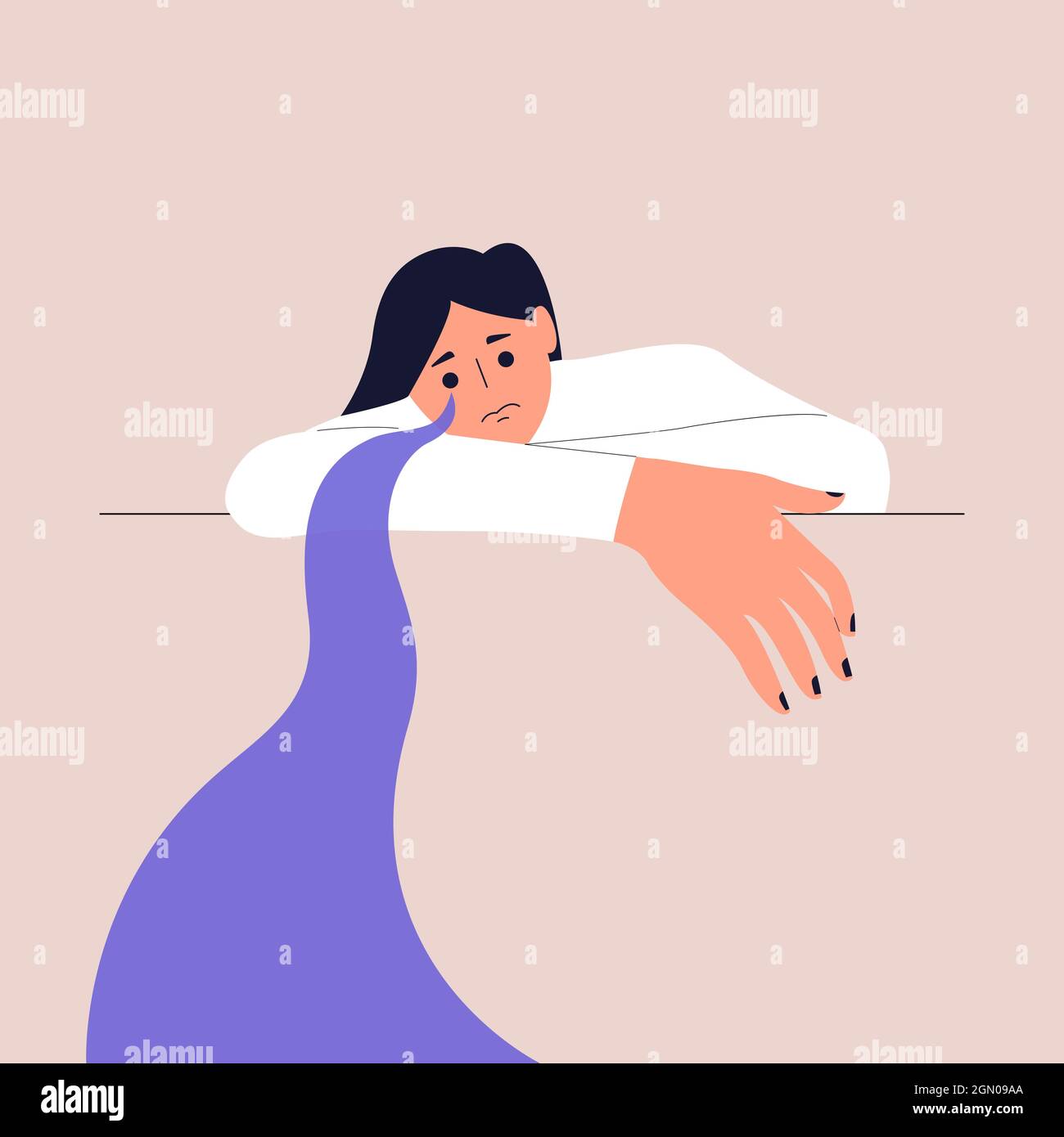 Grumpy teenager Stock Vector Images - Alamy