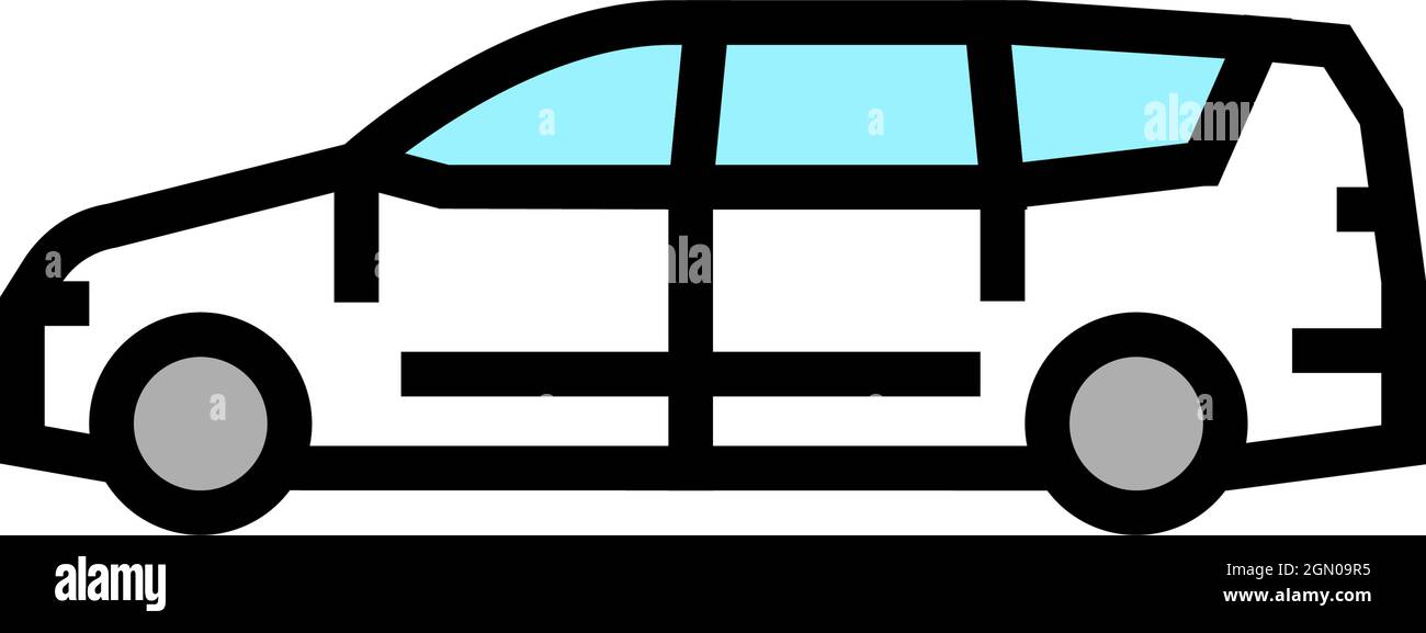 van minivan car color icon vector illustration Stock Vector Image & Art ...