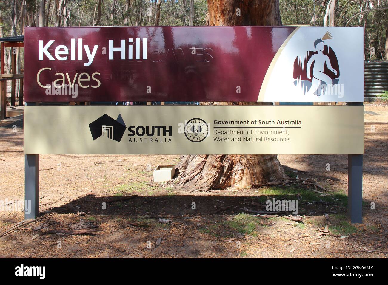 sign at kelly hill caves at