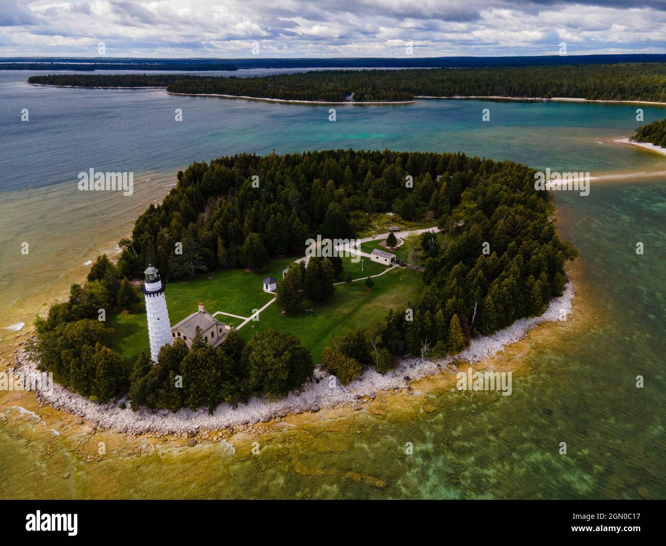 Photograph of the Cana Island Lighthouse, Cana Island County Park, Door