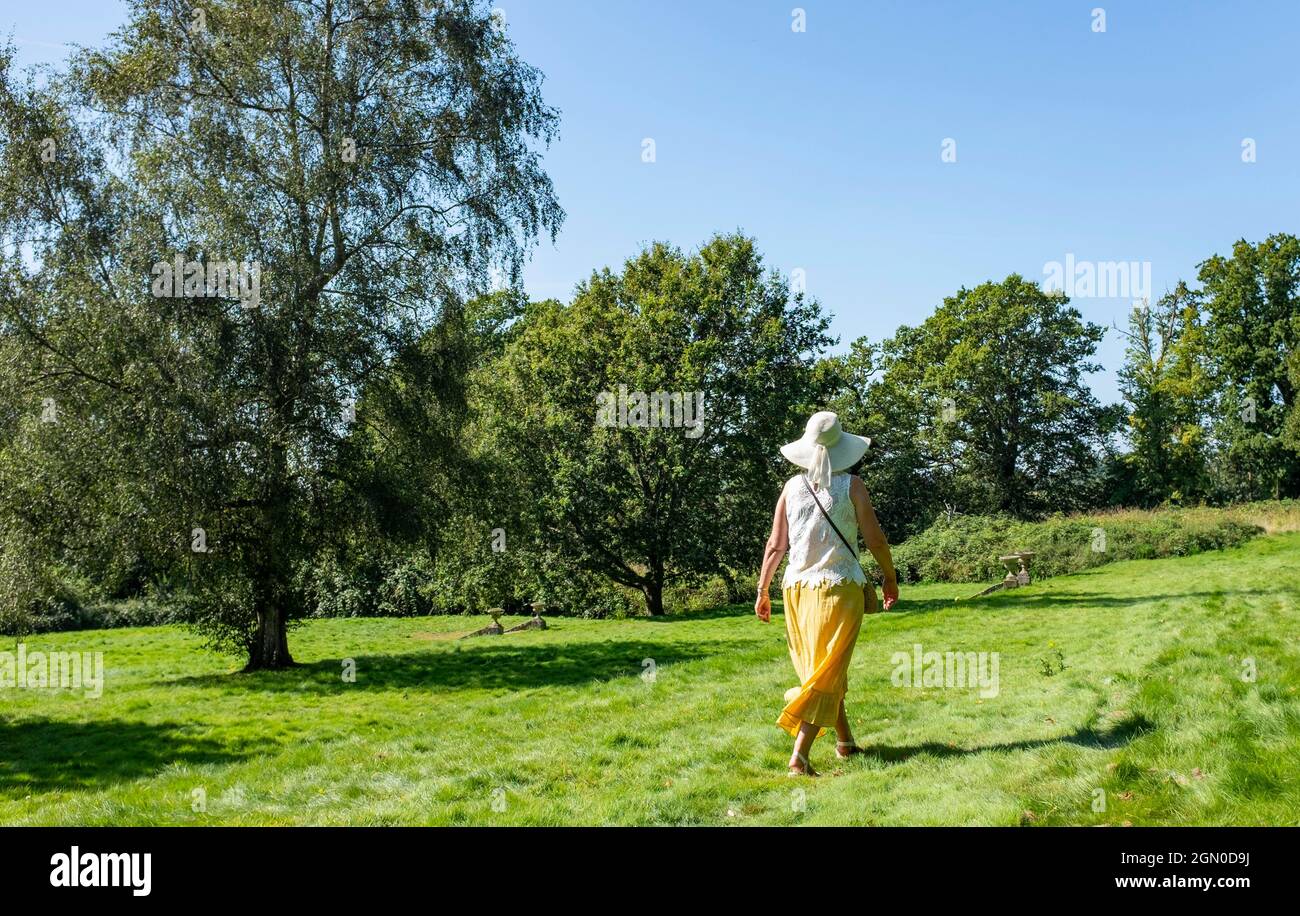 Mature woman summer walking hi-res stock photography and images - Alamy