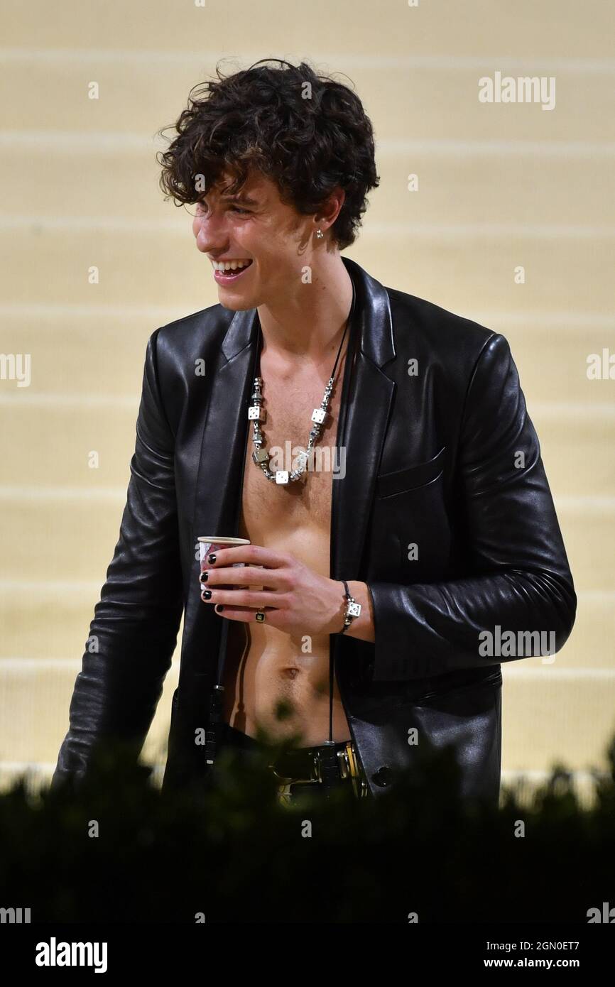 Shawn Mendes attends The 2021 Met Gala Celebrating In America A