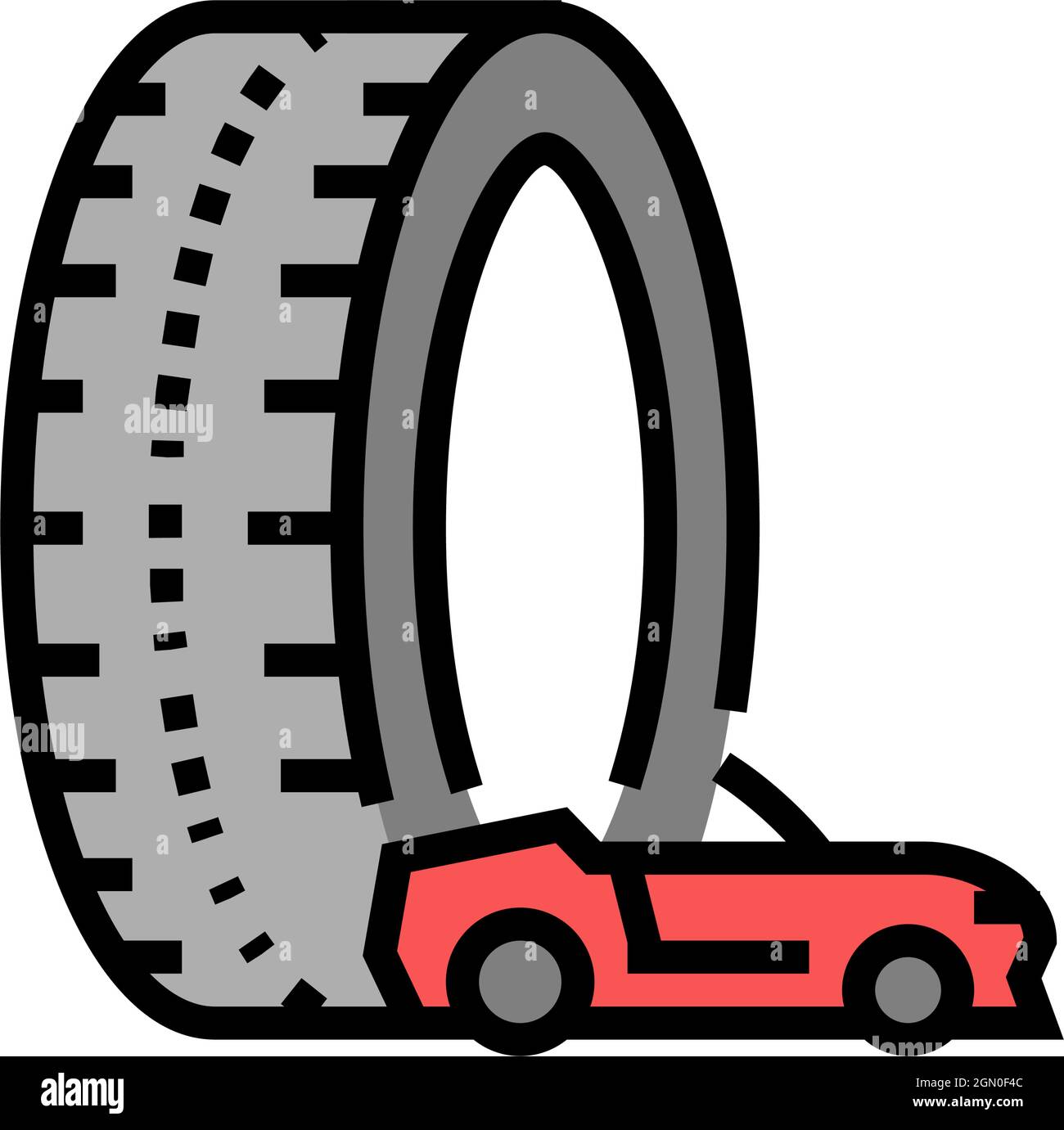 high performance tires color icon vector illustration Stock Vector
