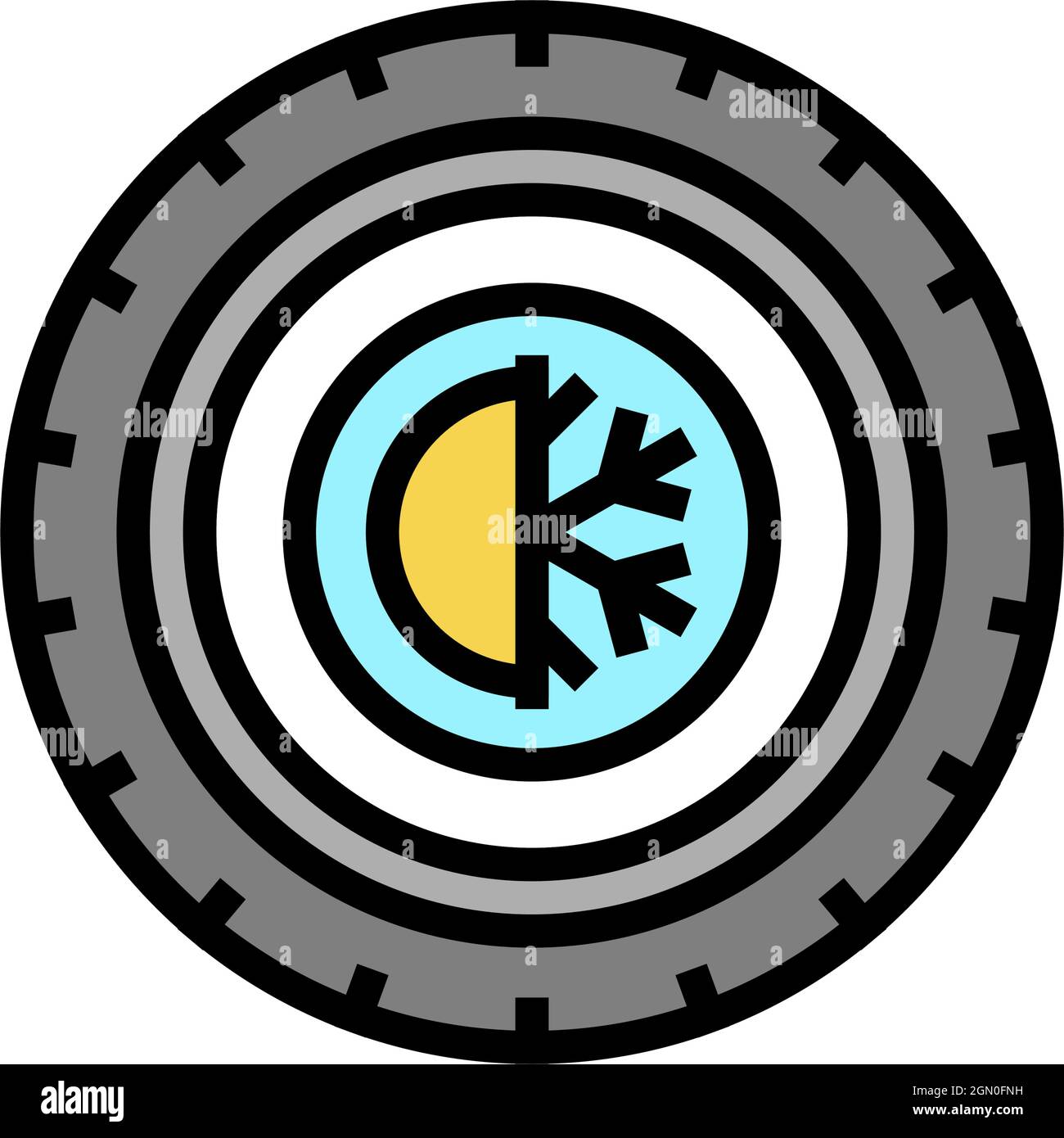 all season tires color icon vector illustration Stock Vector Image