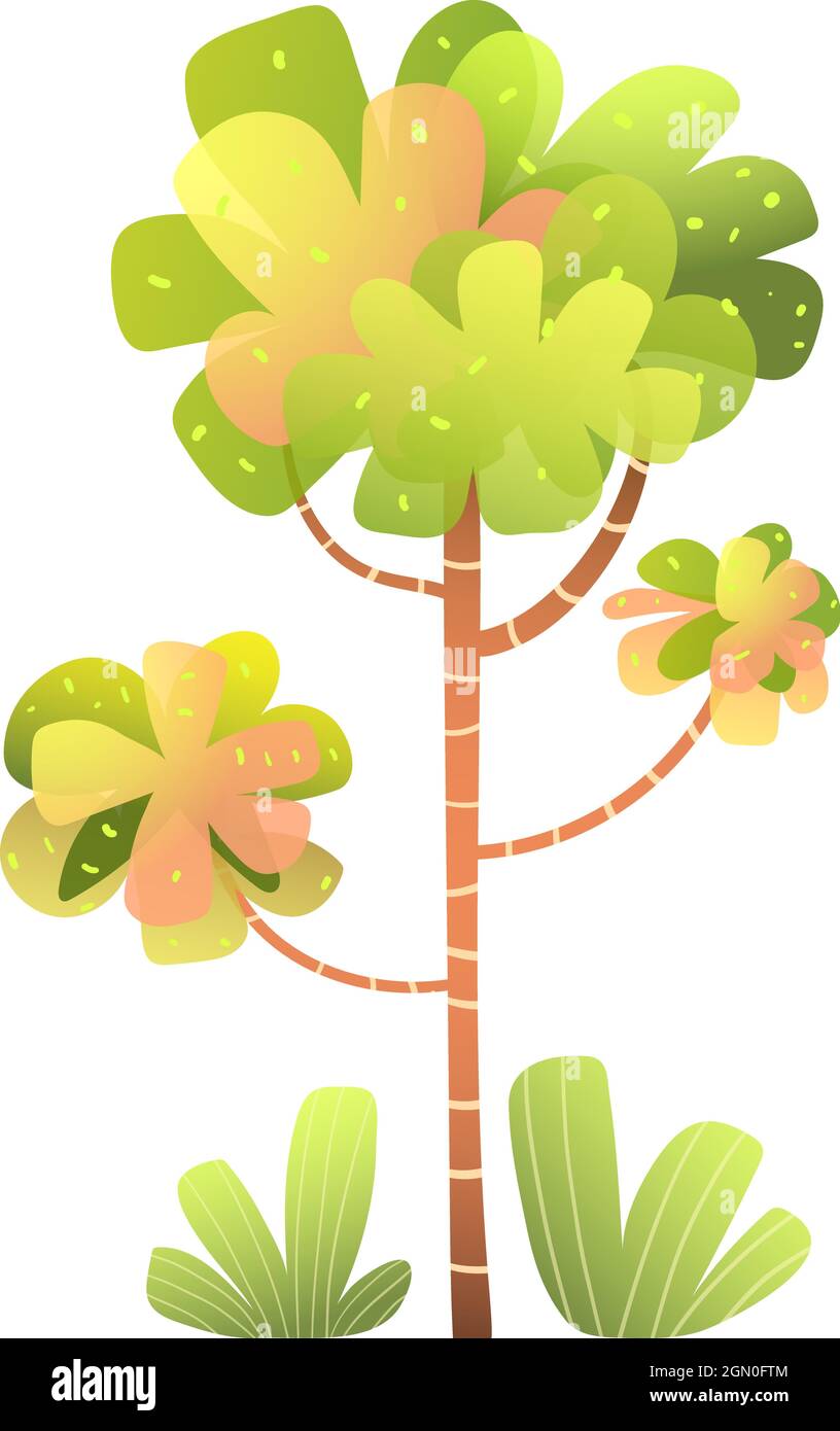 Trees and Bushes Isolated Clipart for Children Stock Vector Image & Art