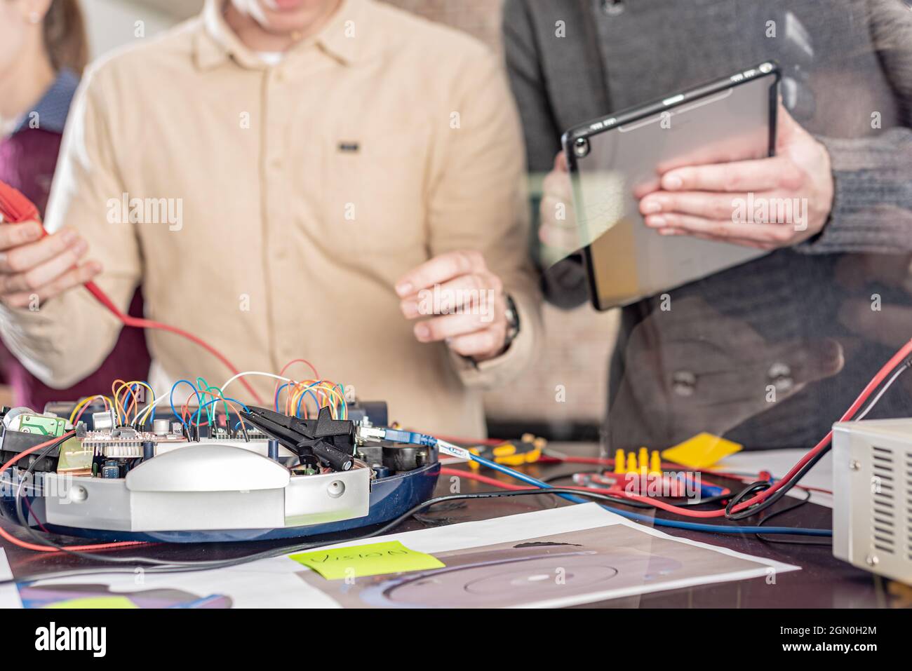 a team of engineers working on a new prototype Stock Photo Alamy